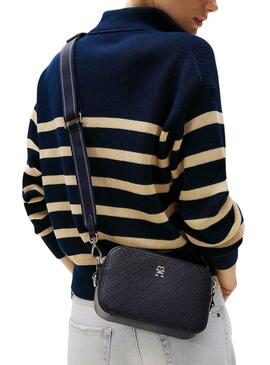 Borsa Tommy Hilfiger Distinct blu scuro per donna