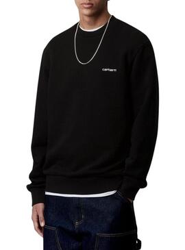 Felpa Carhartt Embroidery nera per uomo