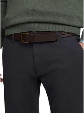 Pantaloni cinesi Silbon Sport blu scuro per uomo.