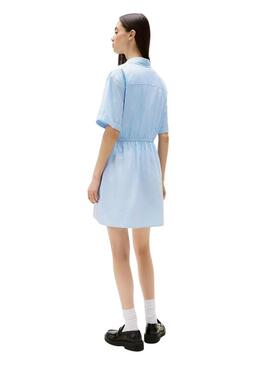 Abito Tommy Jeans Shirt blu e bianco per donna