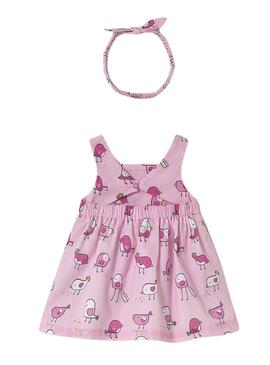 Abito Mayoral fascia petalo rosa per bambino.
