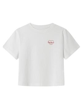 Maglietta Pepe Jeans Nicka bianca per bambina