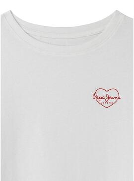 Maglietta Pepe Jeans Nicka bianca per bambina