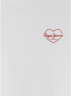 Maglietta Pepe Jeans Nicka bianca per bambina