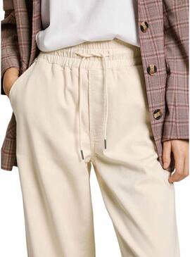 Pantaloni Pepe Jeans Loose beige per donna