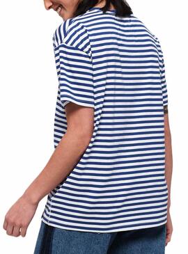 T-Shirt Superdry Stripe Portland Blu Donna