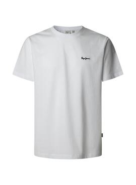 Maglietta Pepe Jeans Back Clag bianca per uomo
