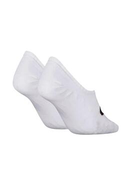 Pacco di calzini Calvin Klein Footie High Cut bianchi per donna.