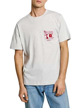 Maglietta Pepe Jeans Presth grigia per uomo