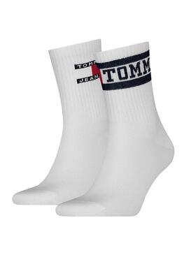 Pacchetto di calze Tommy Jeans Uni Short bianche per donna e uomo