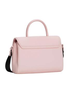 Borsa Tommy Jeans American Flap rosa per donna