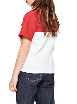 T-Shirt Pepe Jeans Antwerp Rosso Bambina