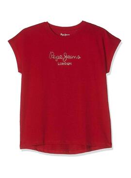 T-Shirt Pepe Jeans Nuria Rosso Bambina