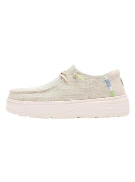 Scarpe da ginnastica Walkin Pitas Poppy beige per donna
