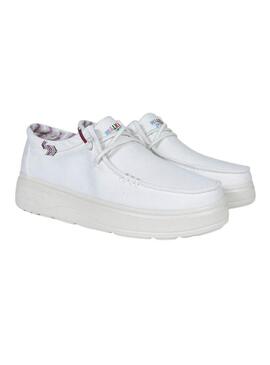 Scarpe da ginnastica Walkin Pitas Natal bianche per donna.