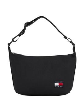 Borsa a tracolla nera Tommy Jeans Daily Shoulder per donna