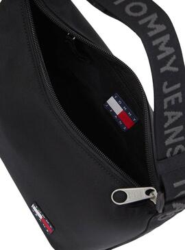 Borsa a tracolla nera Tommy Jeans Daily Shoulder per donna