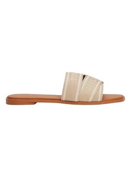 Sandali Tommy Hilfiger Webbing beige per donna