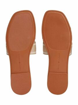 Sandali Tommy Hilfiger Webbing beige per donna