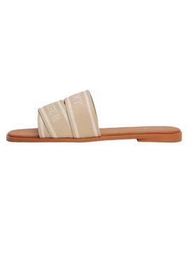 Sandali Tommy Hilfiger Webbing beige per donna