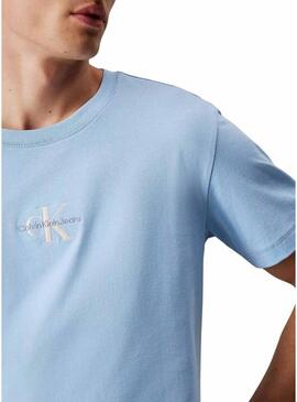 Maglietta Calvin Klein Jeans Monologo blu per uomo
