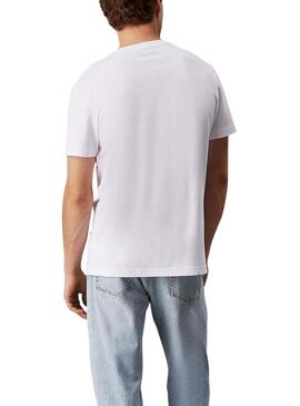Maglietta Calvin Klein Jeans Shadow logo bianca per uomo