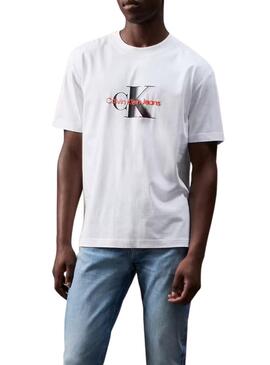 Maglietta Calvin Klein Jeans Monologo bianca per uomo