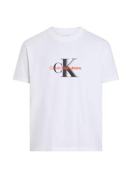 Maglietta Calvin Klein Jeans Monologo bianca per uomo