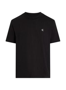 Maglietta Calvin Klein Jeans Serif nera per uomo.