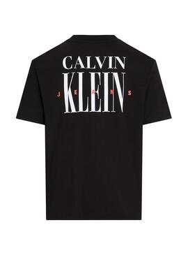 Maglietta Calvin Klein Jeans Serif nera per uomo.