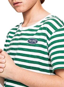 T-Shirt Pepe Jeans Cadell Verde Bambino