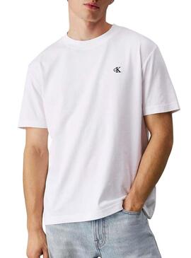 Maglietta Calvin Klein Jeans Serif bianca per uomo