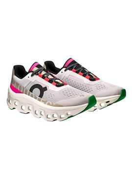 Scarpe On Running Cloudmonster bianche per donna