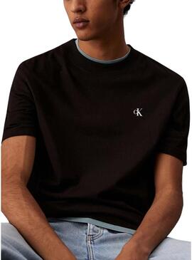 Maglietta Calvin Klein Jeans Painted nera per uomo