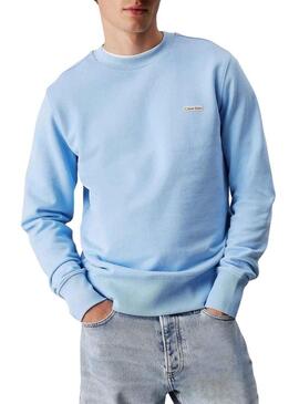 Felpa Calvin Klein Jeans Label blu per uomo
