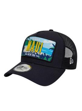 Cappello New Era License Plate Trucker Patch nero per uomo