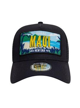 Cappello New Era License Plate Trucker Patch nero per uomo