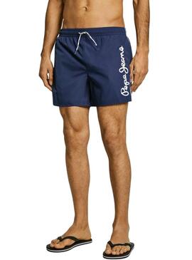 Costume da bagno Pepe Jeans Logo blu navy per uomo
