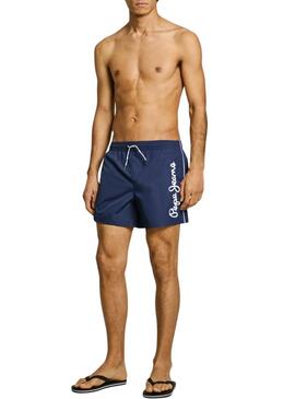 Costume da bagno Pepe Jeans Logo blu navy per uomo