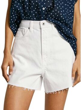 Shorts Pepe Jeans A-Line bianchi per donna.