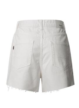 Shorts Pepe Jeans A-Line bianchi per donna.