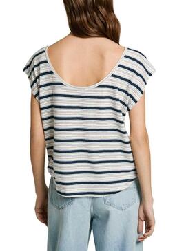 Maglietta Pepe Jeans Vanessa blu per donna