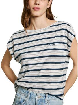 Maglietta Pepe Jeans Vanessa blu per donna
