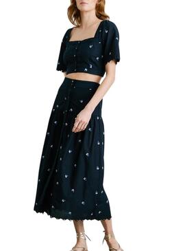 Top Pepe Jeans Energy blu scuro per donna