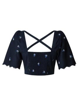 Top Pepe Jeans Energy blu scuro per donna