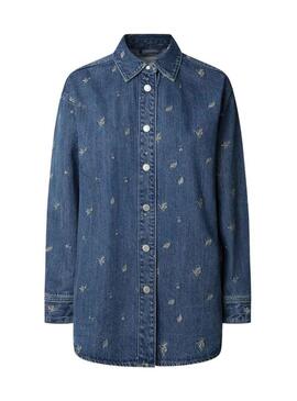 Camicia da donna in denim Pepe Jeans Blossom