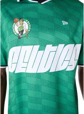 Maglia New Era Boston Celtics NBA Soccer verde per uomo