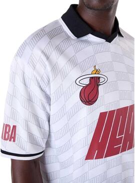 Maglietta New Era Miami Heat NBA Soccer bianca per uomo
