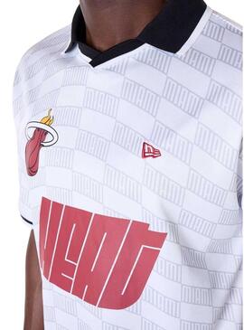 Maglietta New Era Miami Heat NBA Soccer bianca per uomo