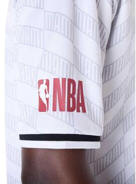 Maglietta New Era Miami Heat NBA Soccer bianca per uomo